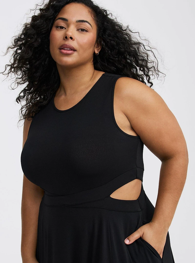 Cut-Out Waist Maxi Dress