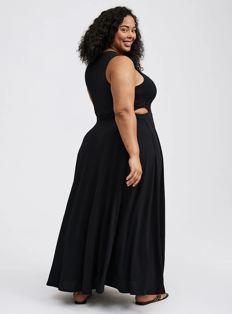 Cut-Out Waist Maxi Dress