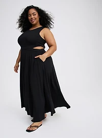 Cut-Out Waist Maxi Dress