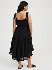 High-Low Tie-Detail Dress