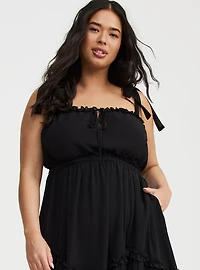 High-Low Tie-Detail Dress