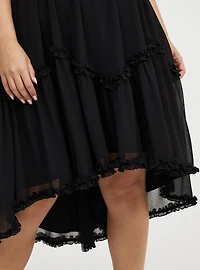 High-Low Tie-Detail Dress