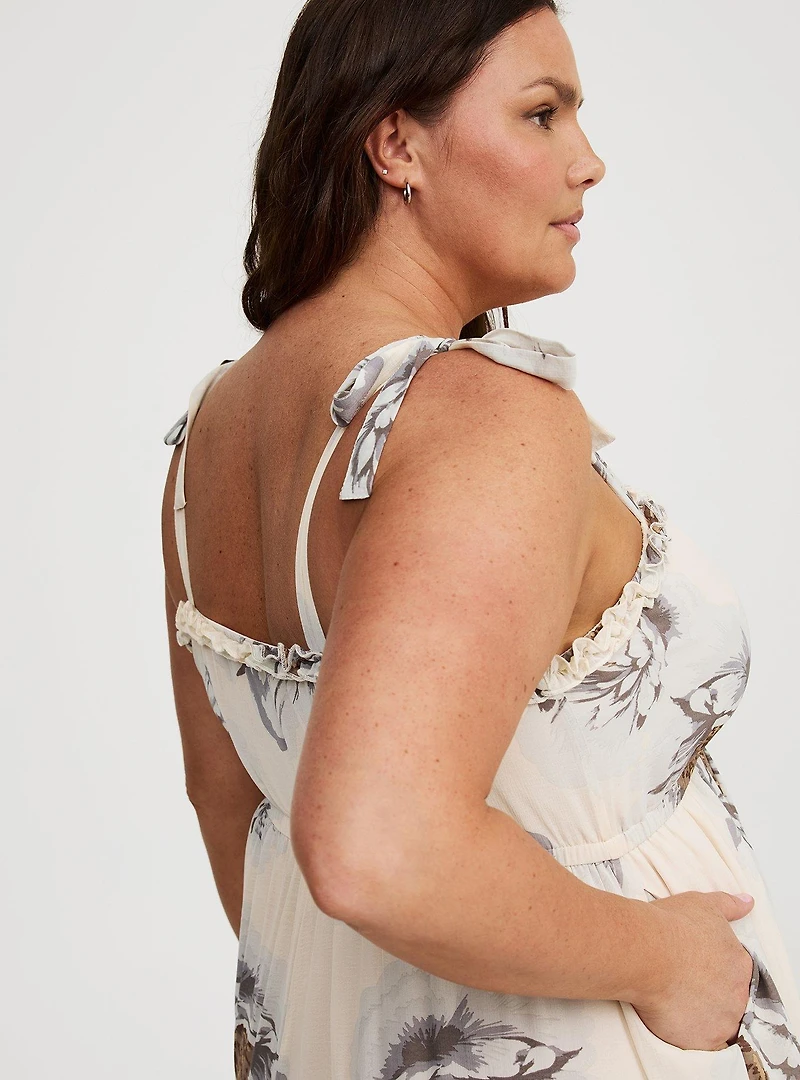High-Low Tie-Detail Dress