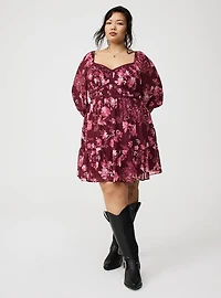 Mini Shirred-Bodice A-Line Dress