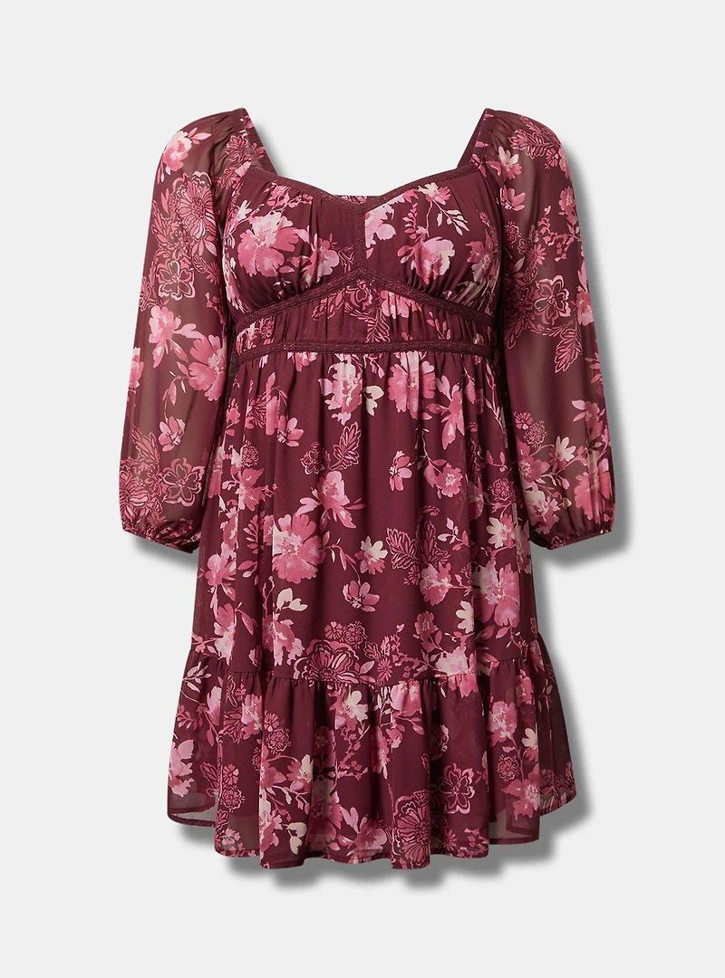 Mini Shirred-Bodice A-Line Dress