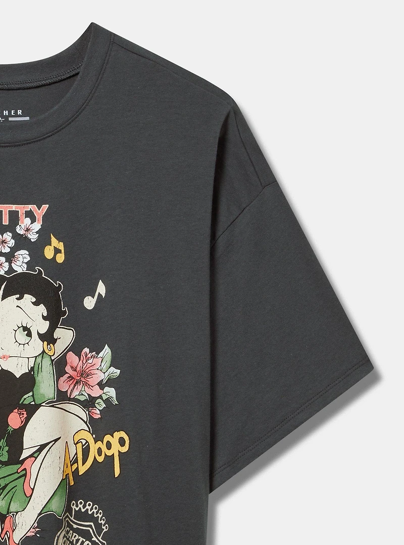 Betty Boop Oversized Cotton Crew Tunic Tee