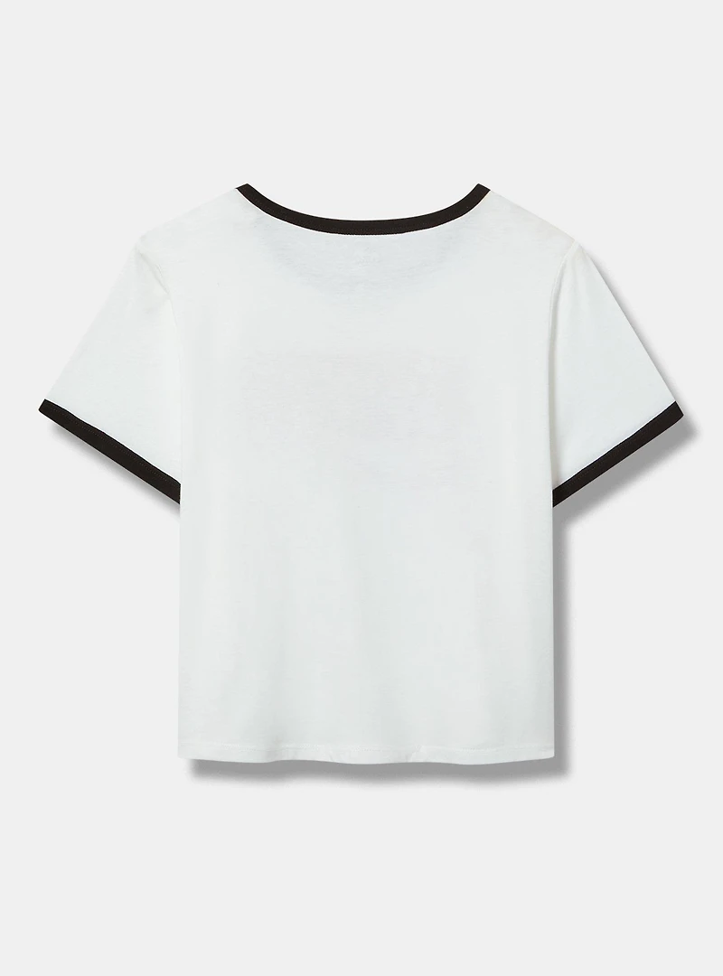 Cherry Coke Cotton Cropped Ringer Tee