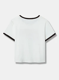 Cherry Coke Cotton Cropped Ringer Tee