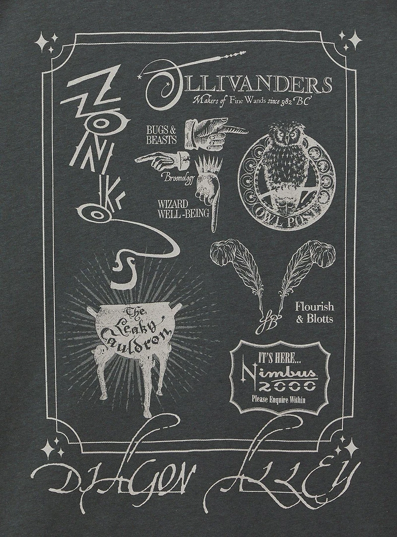Harry Potter Oversized Cotton Crew Tunic Tee