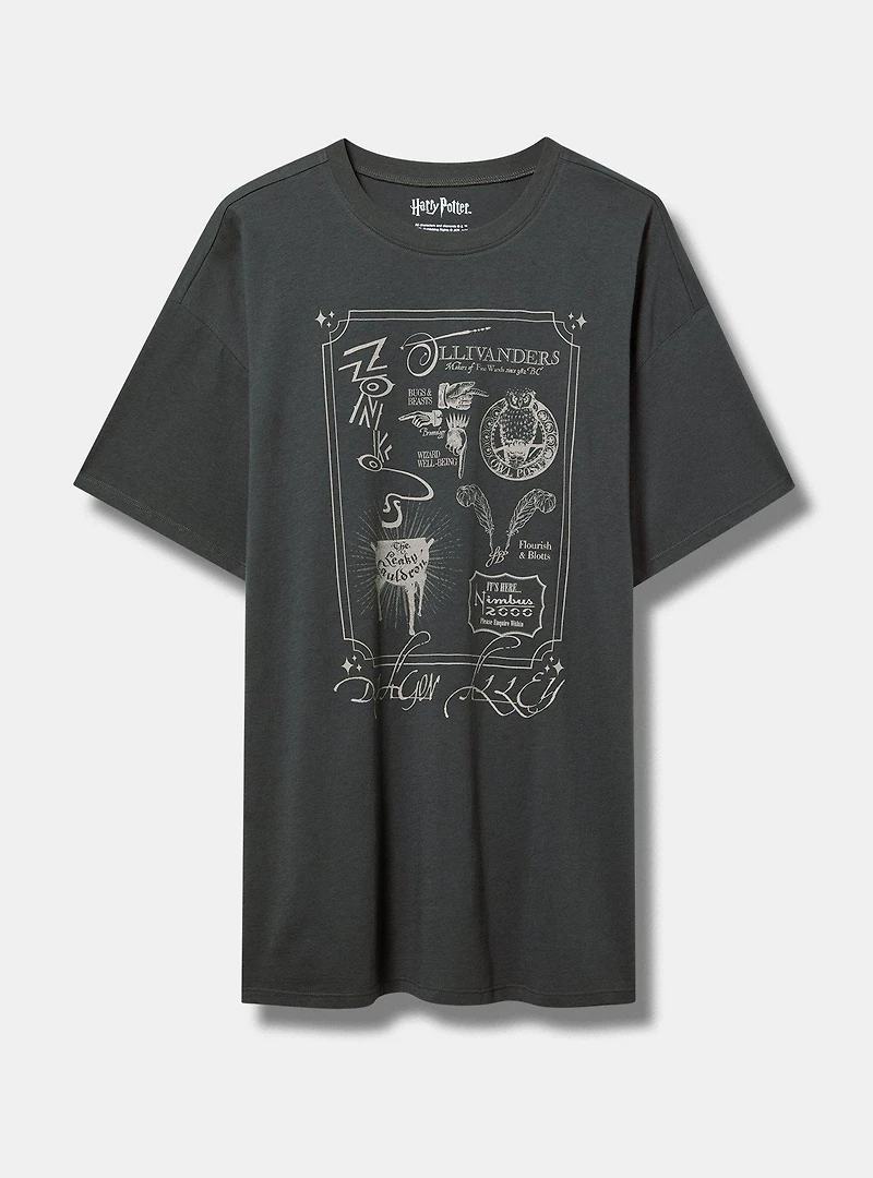 Harry Potter Oversized Cotton Crew Tunic Tee