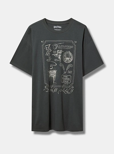 Harry Potter Oversized Cotton Crew Tunic Tee