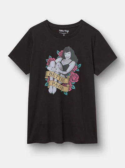 Bettie Page Classic Cotton Crew Tee
