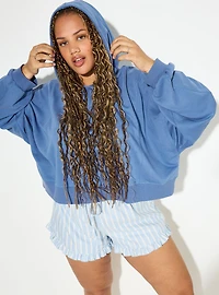 LoveSick Contrast Rib Oversized Hoodie