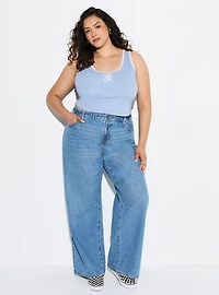 LoveSick Lace Trim Crop Tank