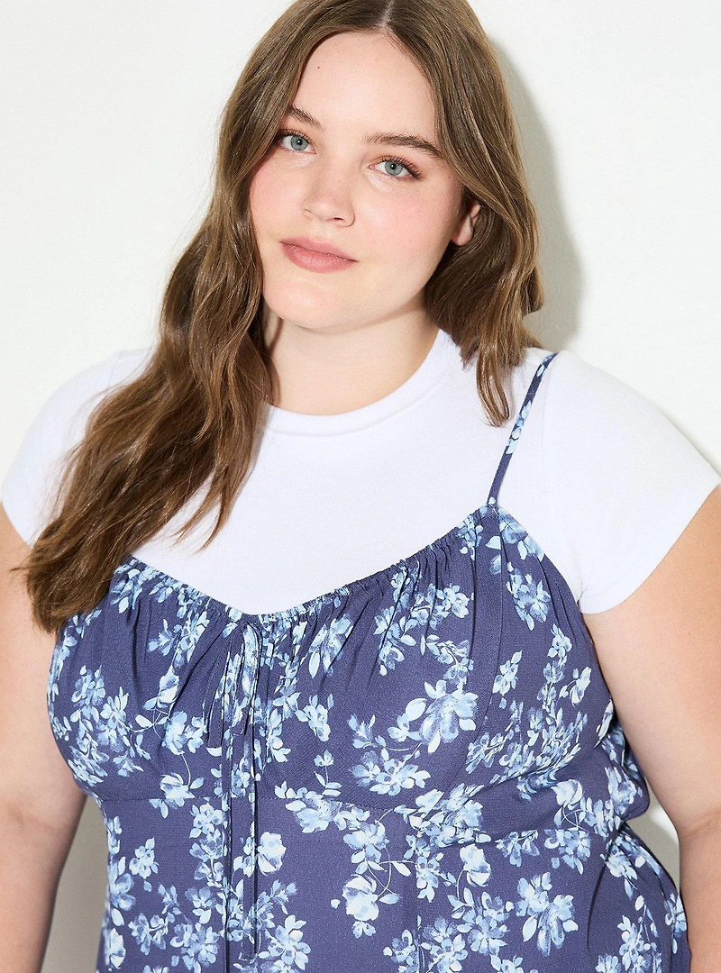 LoveSick Front-Tie Tea-Length Dress