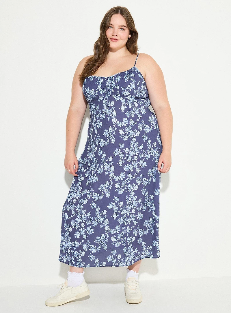 LoveSick Front-Tie Tea-Length Dress