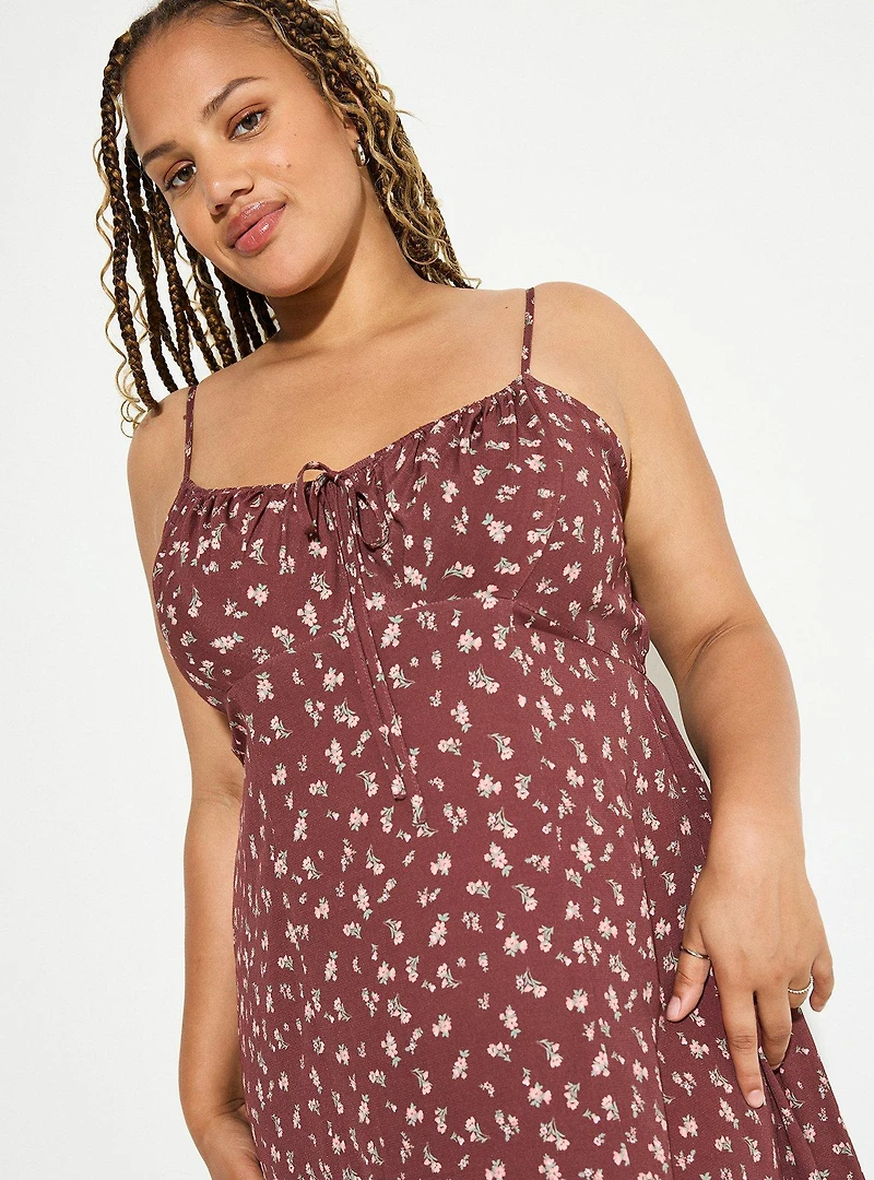 LoveSick Front-Tie Tea-Length Dress