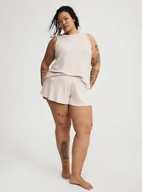 Pointelle High-Neck Sleep Tank