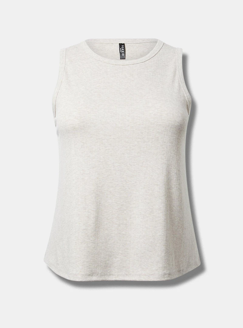 Pointelle High-Neck Sleep Tank