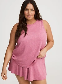 Pointelle High-Neck Sleep Tank