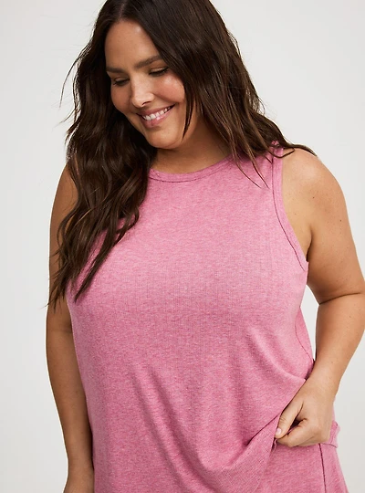 Pointelle High-Neck Sleep Tank