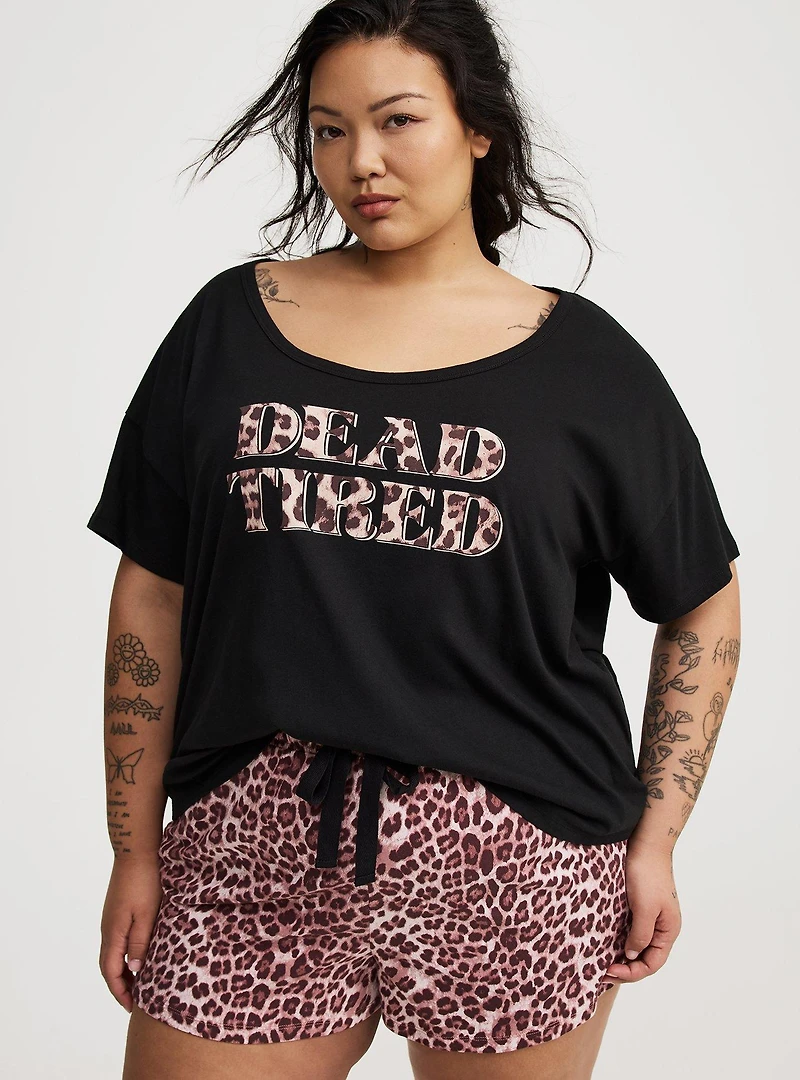 Lightweight Cotton Jersey Sleep Tee