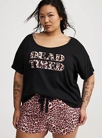 Lightweight Cotton Jersey Sleep Tee