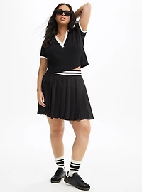 Pleated Active Skirt With Bike Short