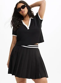 Pleated Active Skirt With Bike Short