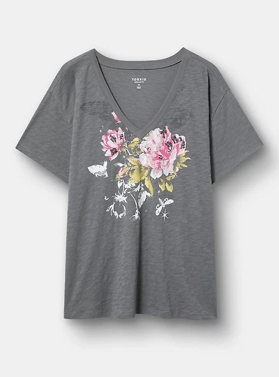 Relaxed Heritage Slub V-Neck Tee