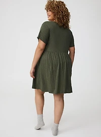 Cotton Button-Down Lounge Dress
