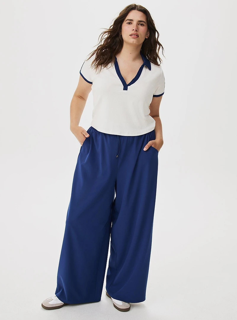 Stretch Woven Wide-Leg Active Pant
