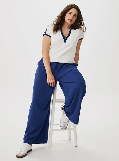 Stretch Woven Wide-Leg Active Pant