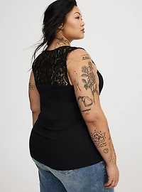 Lace Square Neck Tank