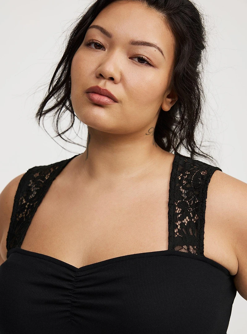 Lace Square Neck Tank