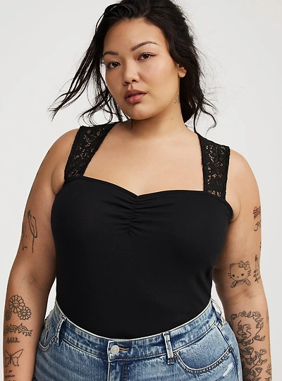 Lace Square Neck Tank
