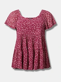 Flutter Sleeve Babydoll Top