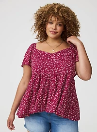 Flutter Sleeve Babydoll Top