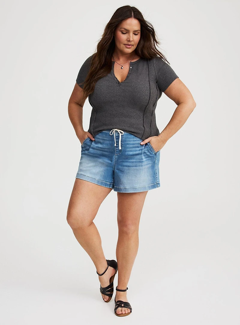 Paneled Henley Top