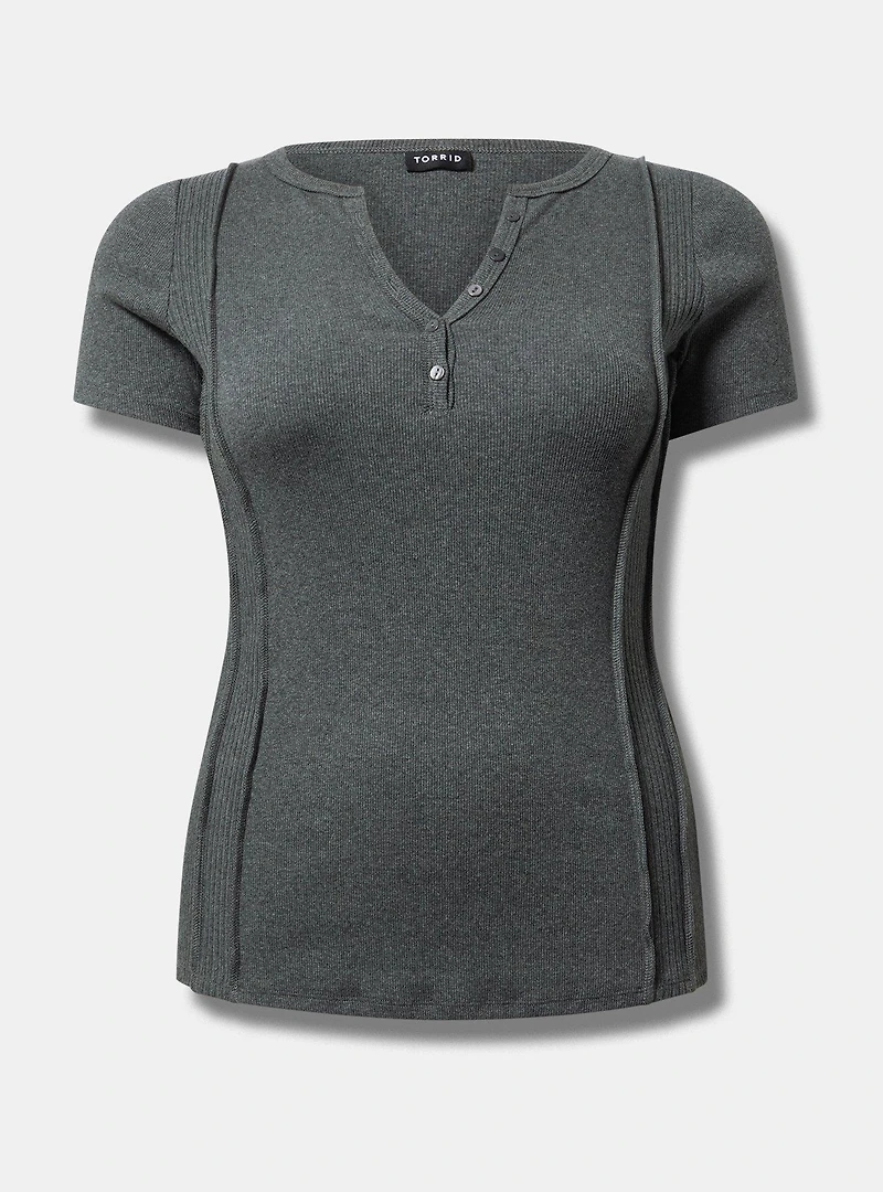 Paneled Henley Top