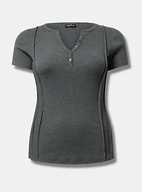 Paneled Henley Top