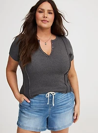 Paneled Henley Top