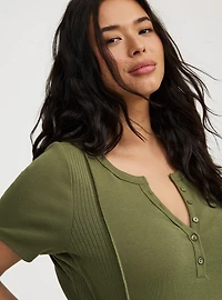 Paneled Henley Top