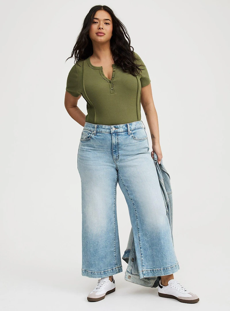 Paneled Henley Top