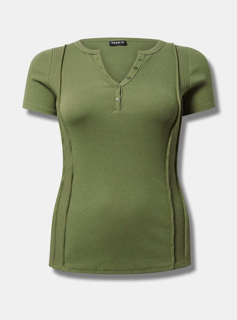 Paneled Henley Top