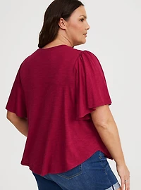 Flutter Sleeve Smocked Top