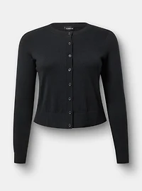 Fitted Crew Cardigan