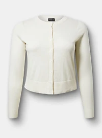 Fitted Crew Cardigan