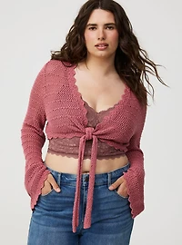 Tie-Front Sweater Shrug