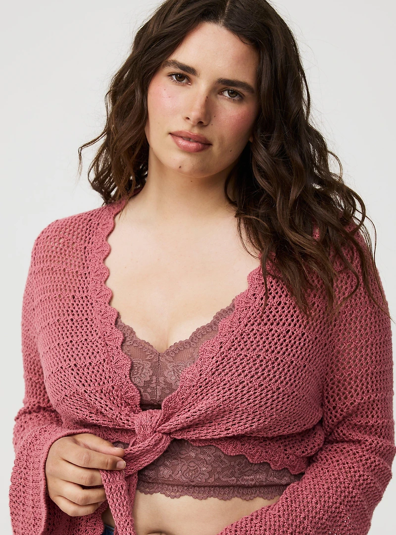 Tie-Front Sweater Shrug